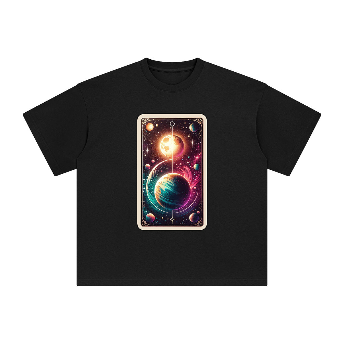 Mystical Moon Tarot Card Graphic Tee-INNBLAC Fashion Apparel