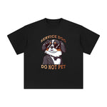 Service Dog Do Not Pet Graphic Tee-INNBLAC Fashion Apparel
