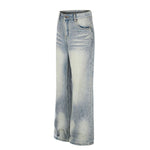 Rhinestone Washed Flare Jeans