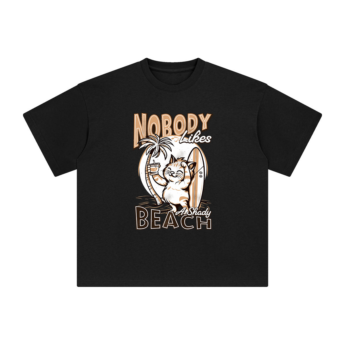 Nobody Likes A Shady Beach Graphic Tee-INNBLAC Fashion Apparel