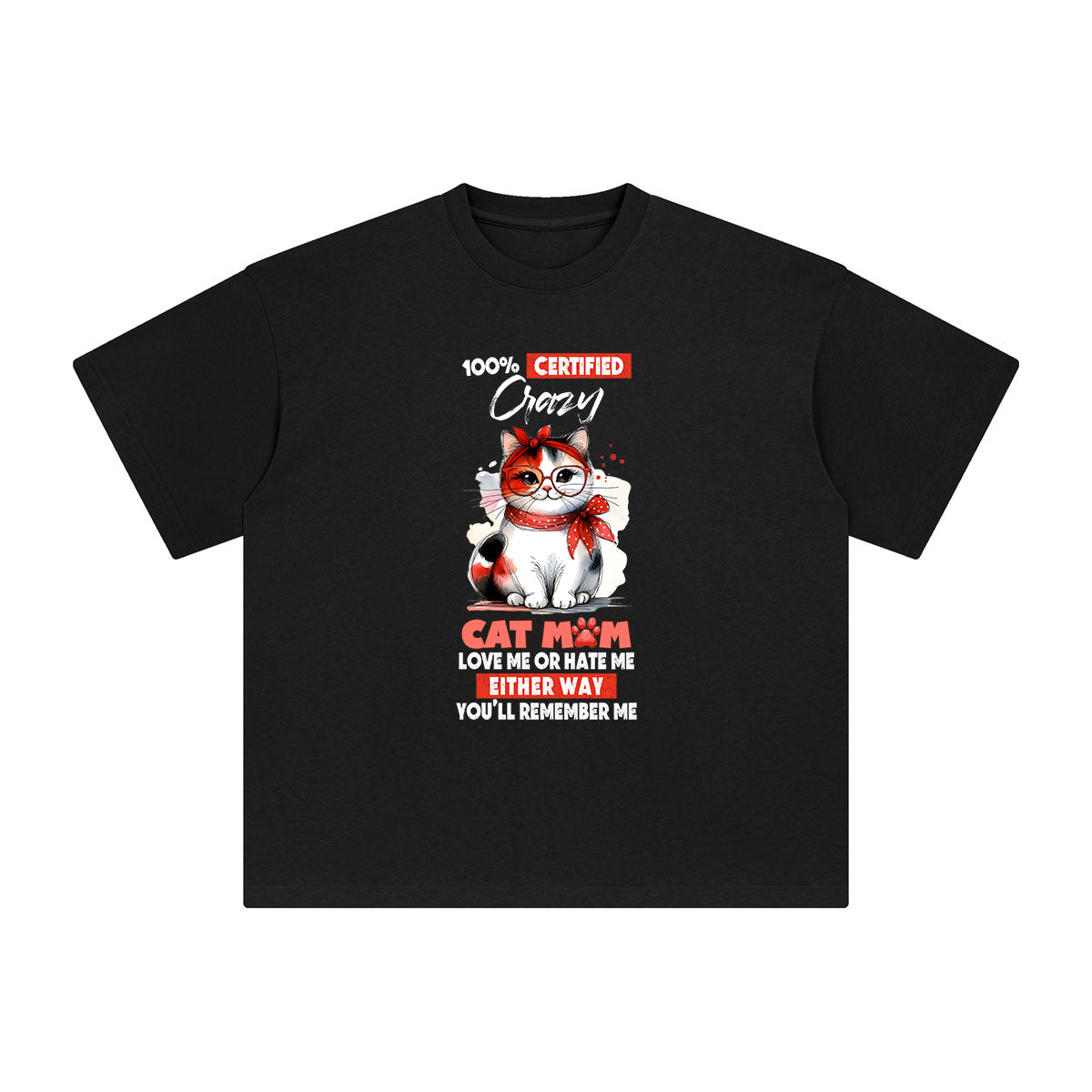 Crazy Cat Mom Graphic Tee-INNBLAC Fashion Apparel