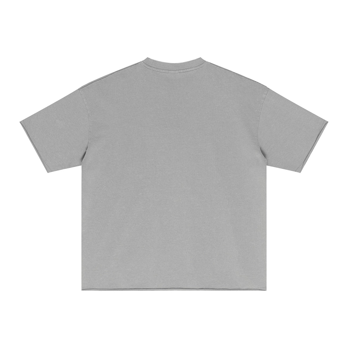 Distressed Raw Edge Washed T Shirt 8oz