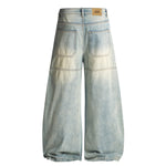Distressed Light Wash Vintage Wide Leg Pants
