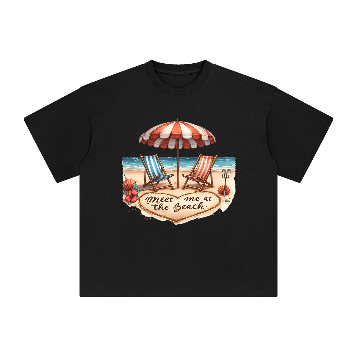 Meet Me At The Beach Graphic Tee-INNBLAC Fashion Apparel