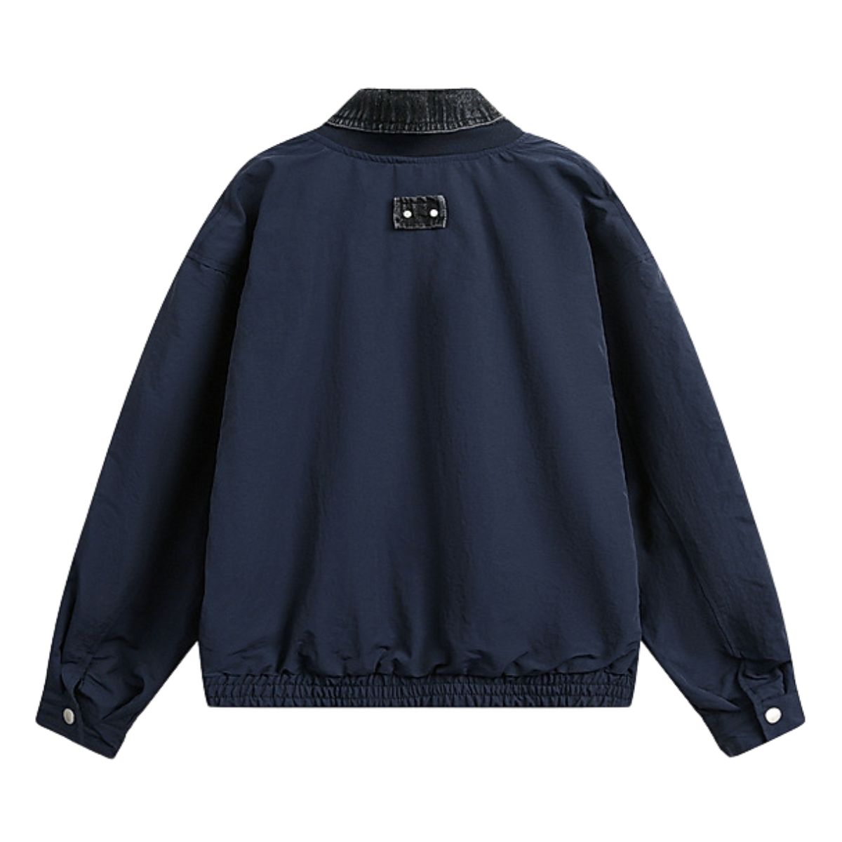 Men’s Retro Spring Faux Two-Piece Patchwork Denim Jacket