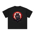Gothic Owl Graphic Tee-INNBLAC Fashion Apparel