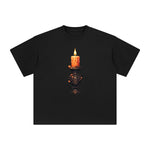 Halloween Candle Graphic Tee-INNBLAC Fashion Apparel