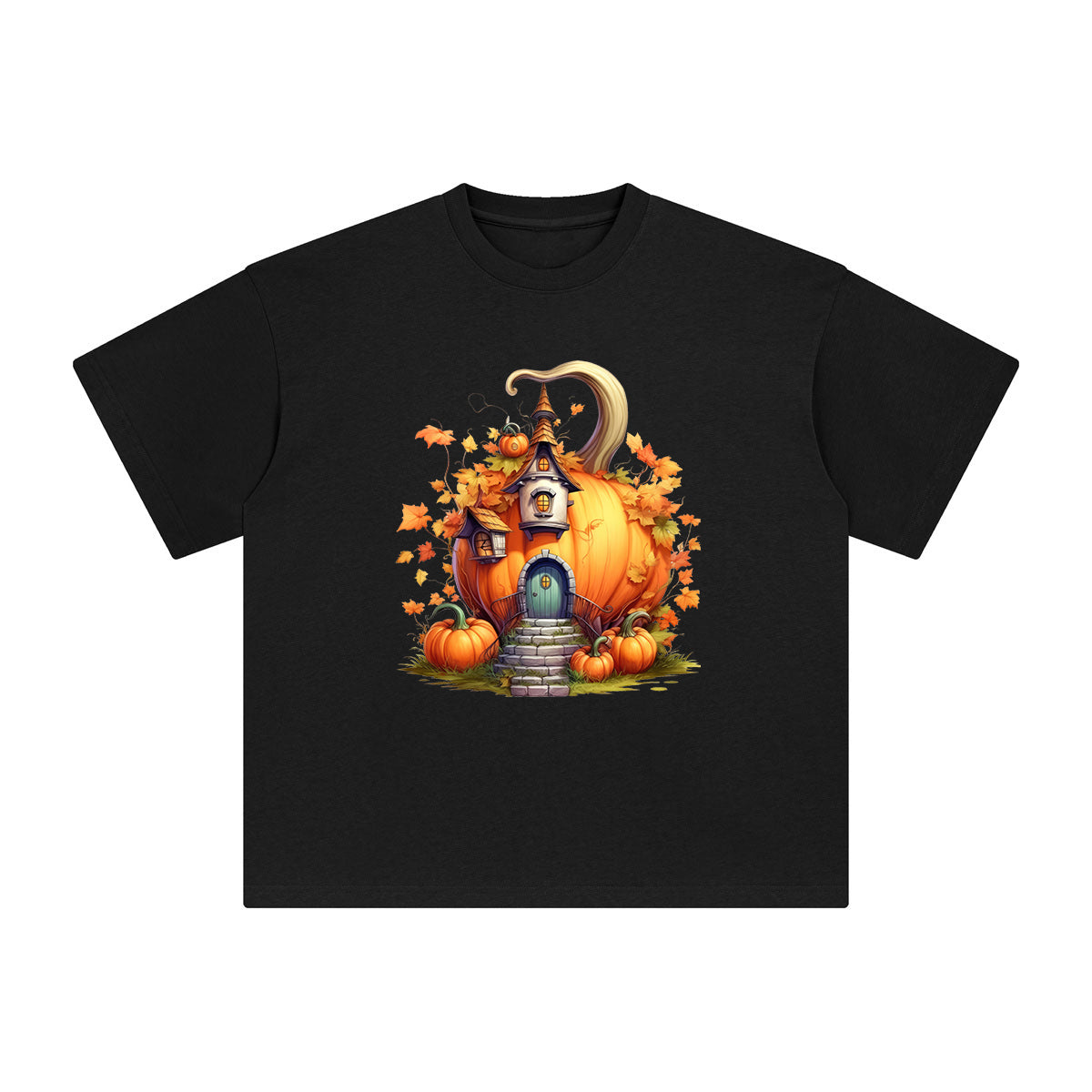 Fairy Pumpkin House Graphic Tee-INNBLAC Fashion Apparel