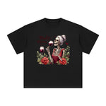 Skeleton Mommy Drinking Graphic Tee-INNBLAC Fashion Apparel