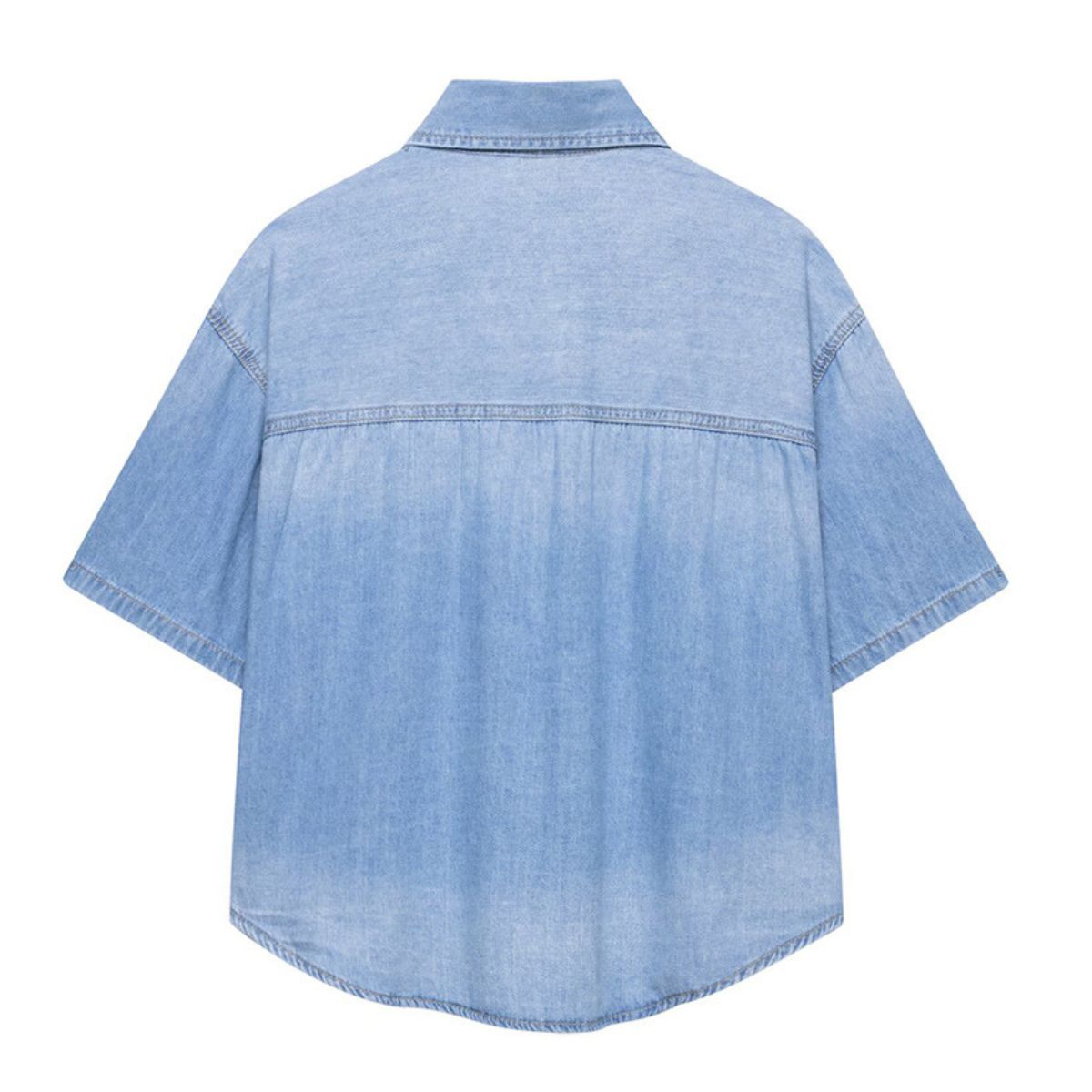 Vestido midi vaquero sin mangas con botones y aberturas en la parte delantera