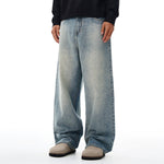 Vintage Washed Wide Leg Relaxed Fit Jeans