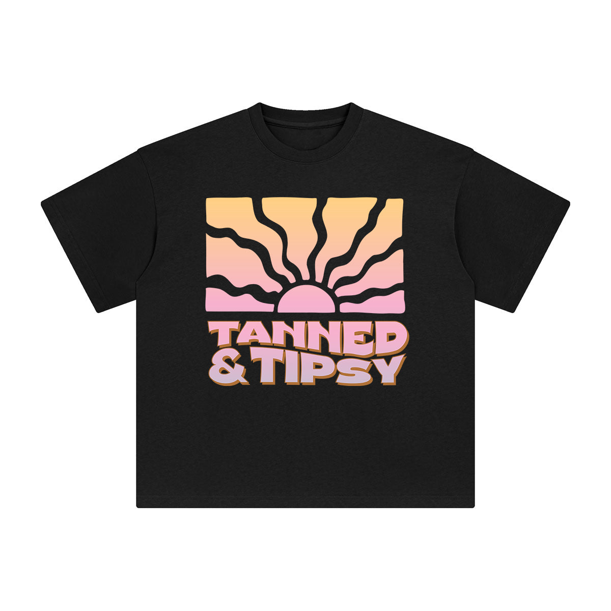 Tanned & Tipsy Graphic Tee-INNBLAC Fashion Apparel