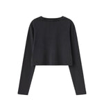 Washed Distressed Kanjha‑Su Seam‑Spliced Crew Neck Sweatshirt