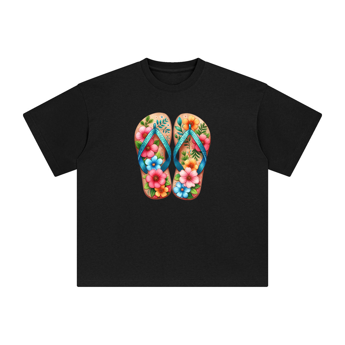 Summer Vacation Slippers Graphic Tee-INNBLAC Fashion Apparel