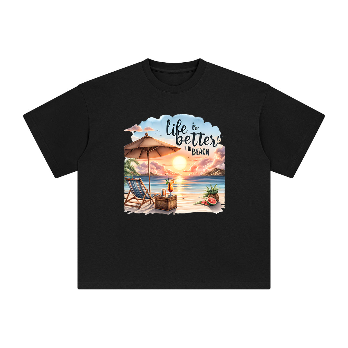 Life Is Better At The Beach Graphic Tee-INNBLAC Fashion Apparel