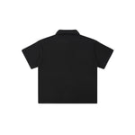 Waffle Knit Lapel Polo T Shirt