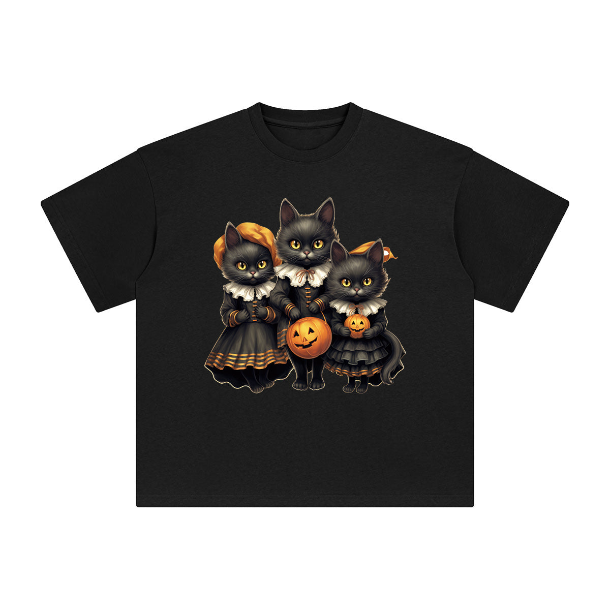 Three Black Cat Graphic Tee-INNBLAC Fashion Apparel
