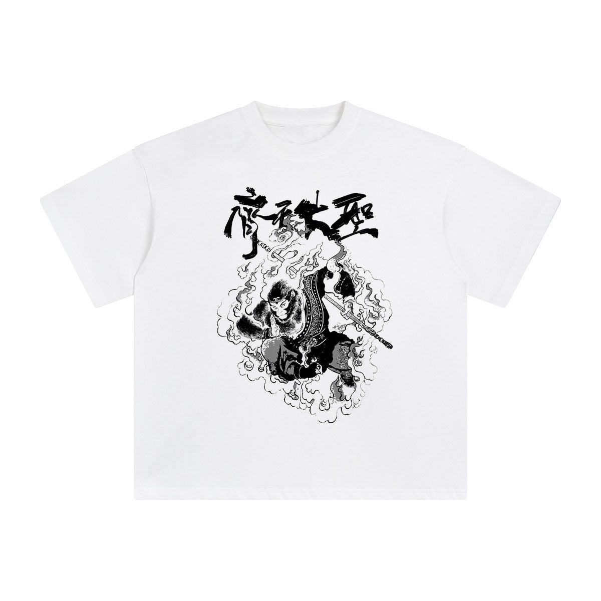 Chinese Characters The Monkey King Graphic Tee-INNBLAC Fashion Apparel