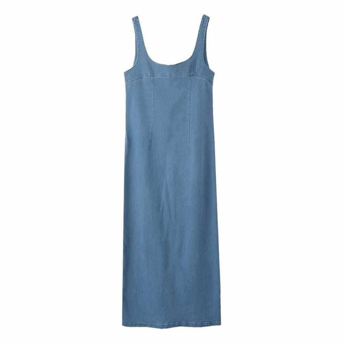 Falda vaquera con bordado de perlas y lavado vintage