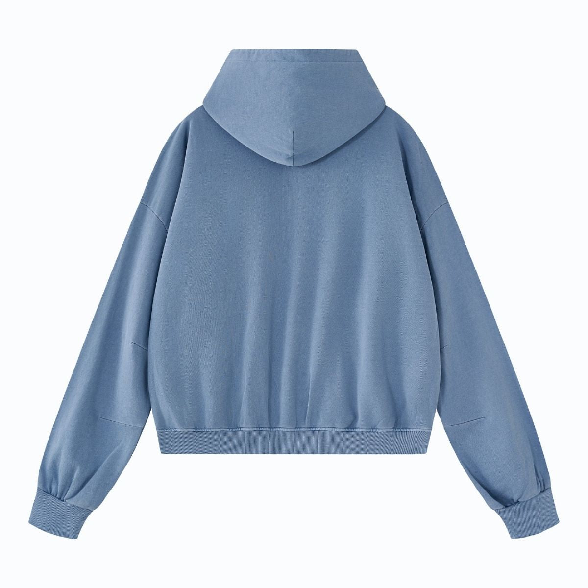 Vintage Washed Cotton Double‑Zip Hoodie