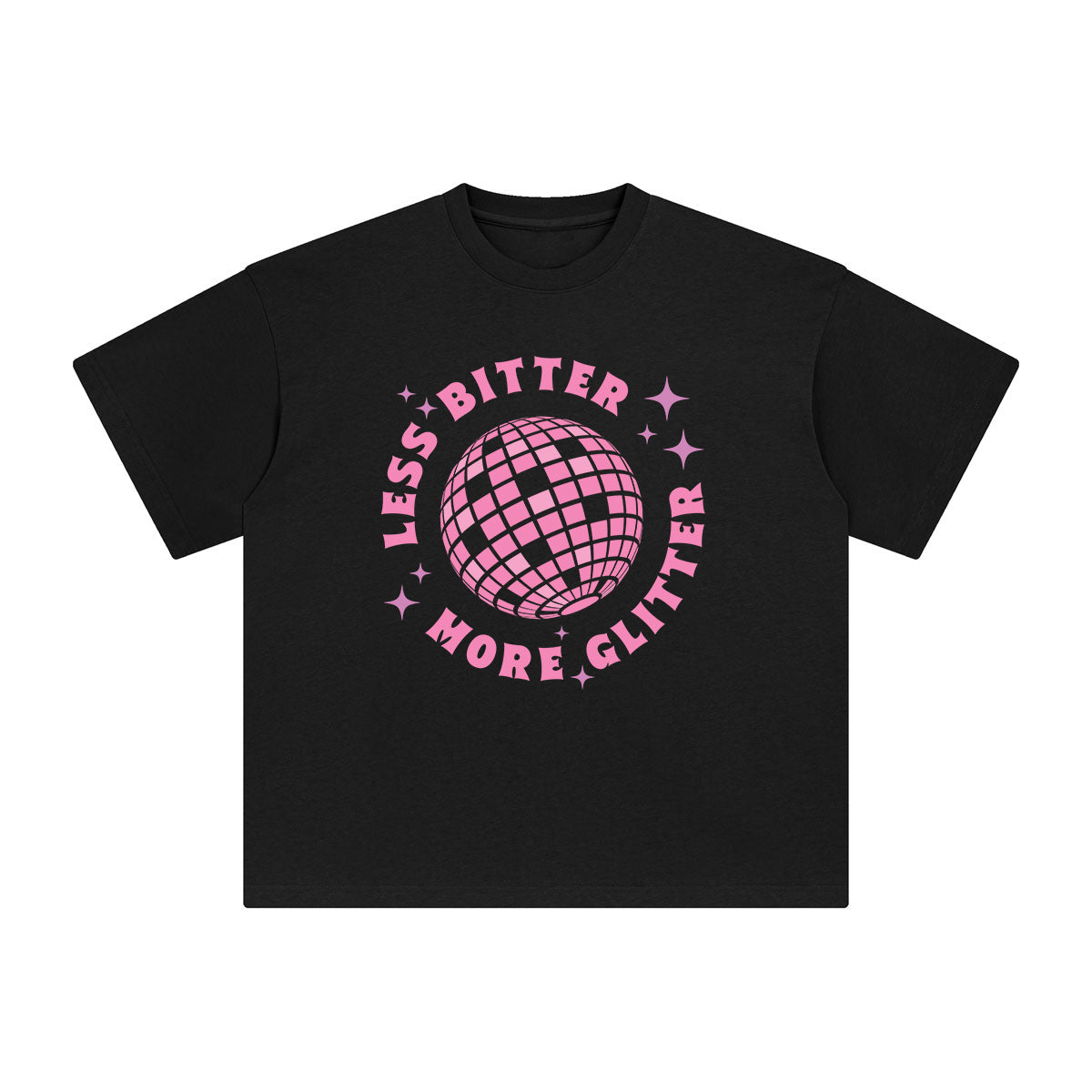 Less Bitter More Glitter Graphic Tee-INNBLAC Fashion Apparel