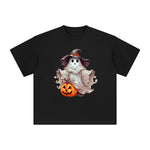 Ghost & Pumpkin Graphic Tee-INNBLAC Fashion Apparel
