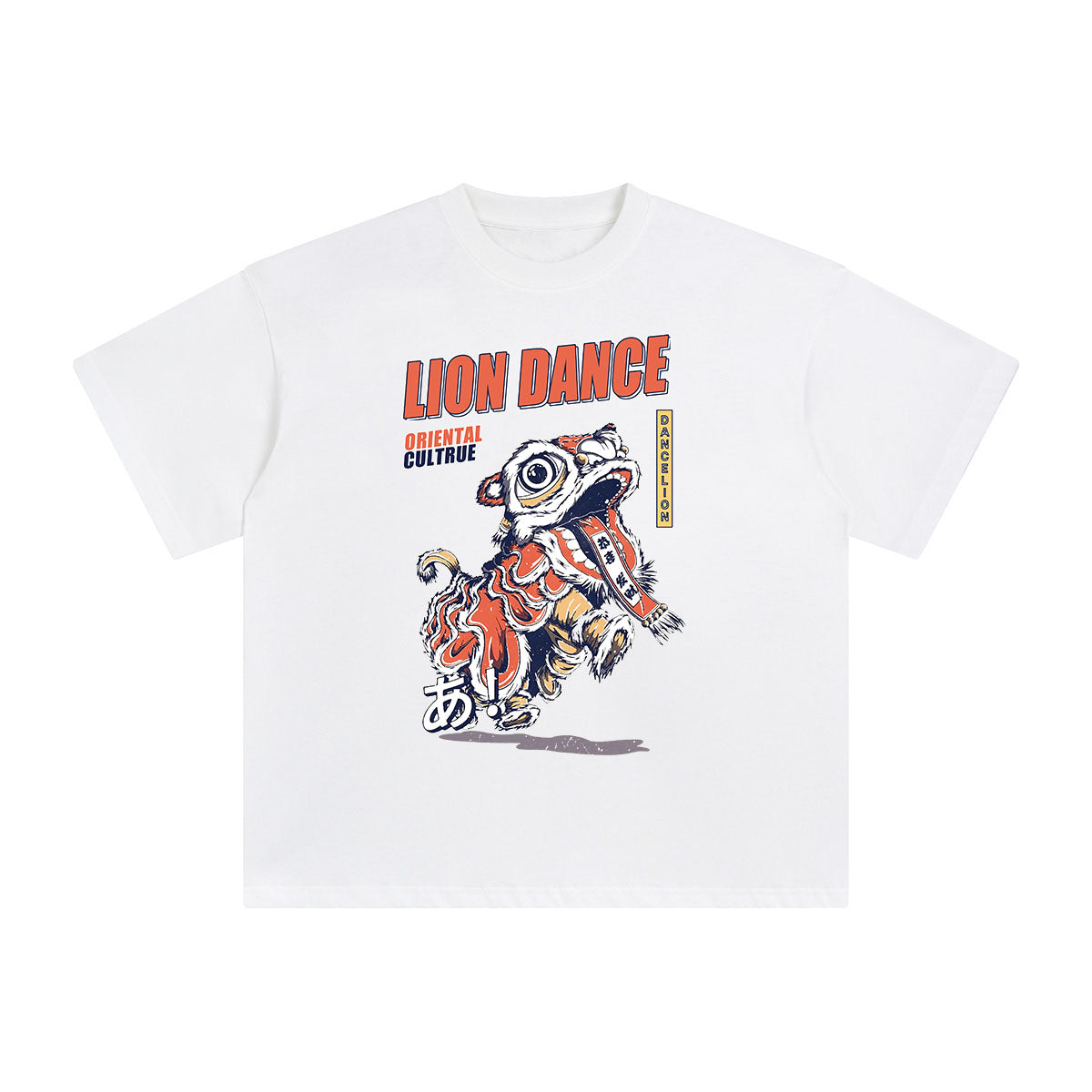 Chinese Characters Lion Dance Graphic Tee-INNBLAC Fashion Apparel