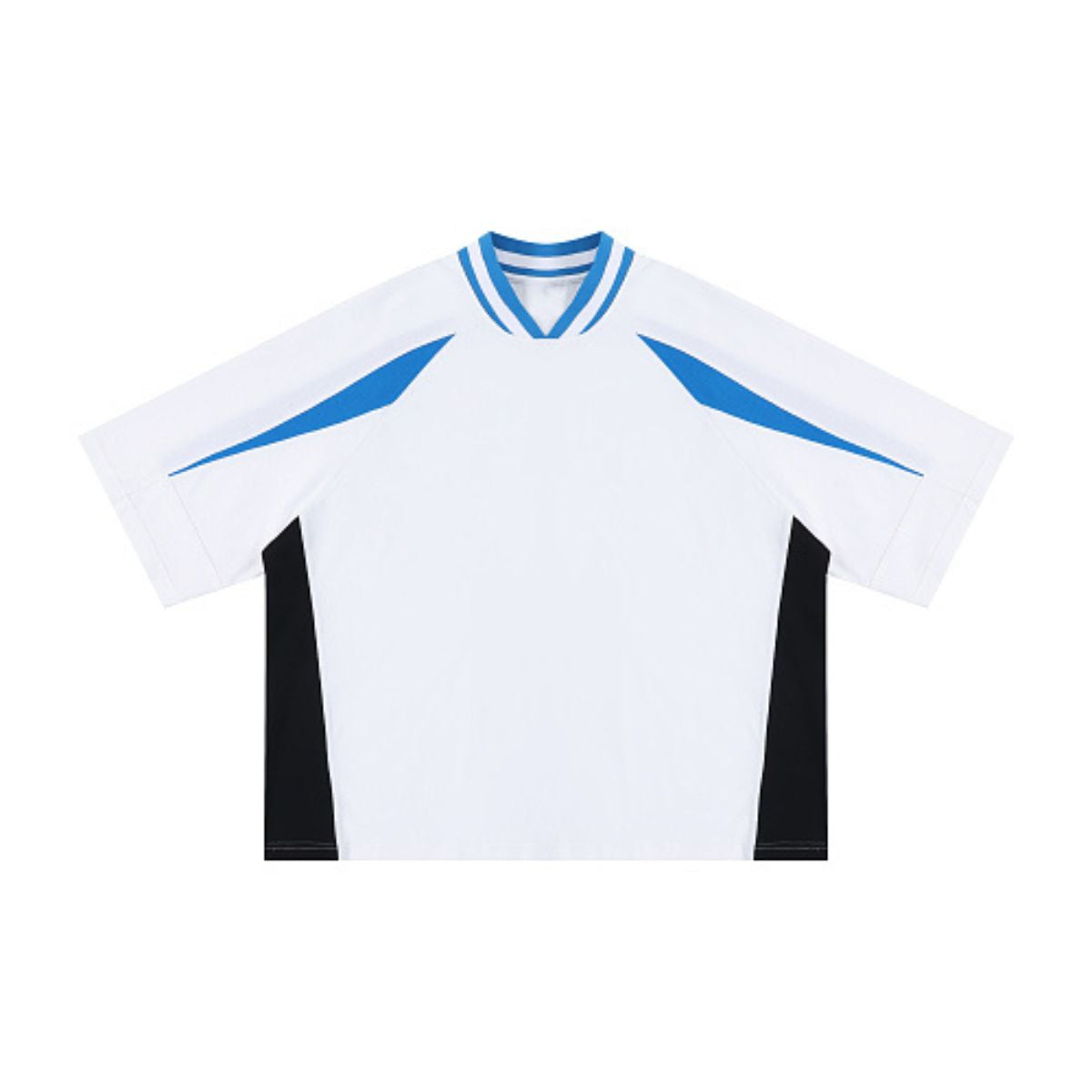 Colorblock V Neck Cotton Tee 250G
