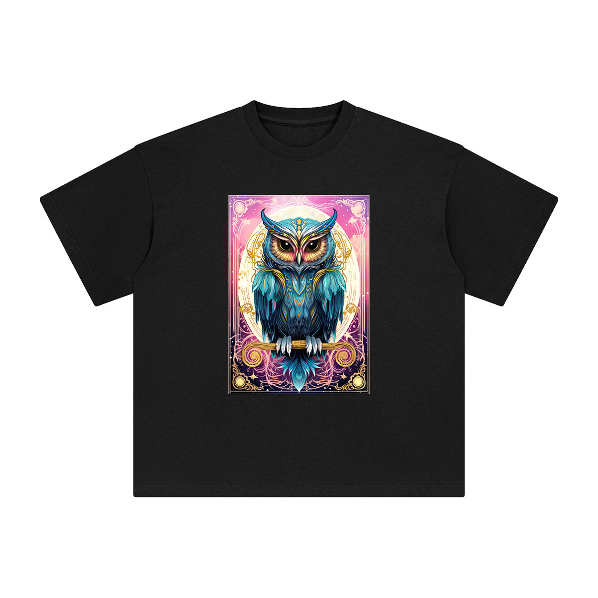 Owl Card Graphic Tee-INNBLAC Fashion Apparel