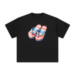 Summer Vacation Slippers Graphic Tee-INNBLAC Fashion Apparel
