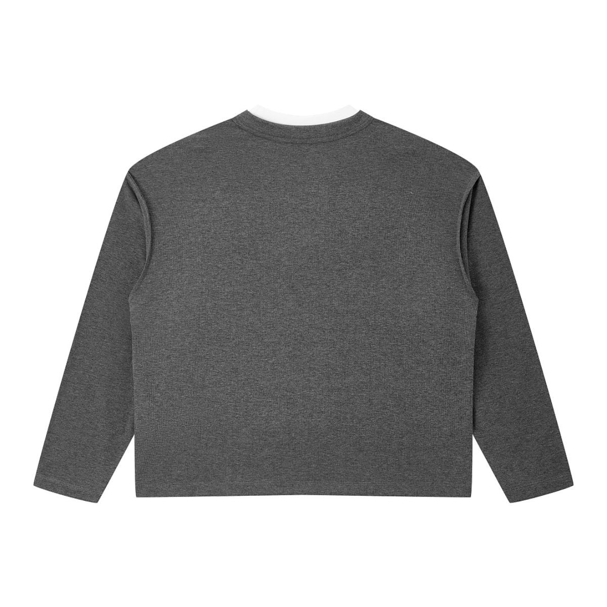 Quiet Luxury Fake Two‑Piece Henley Long Sleeve T‑Shirt