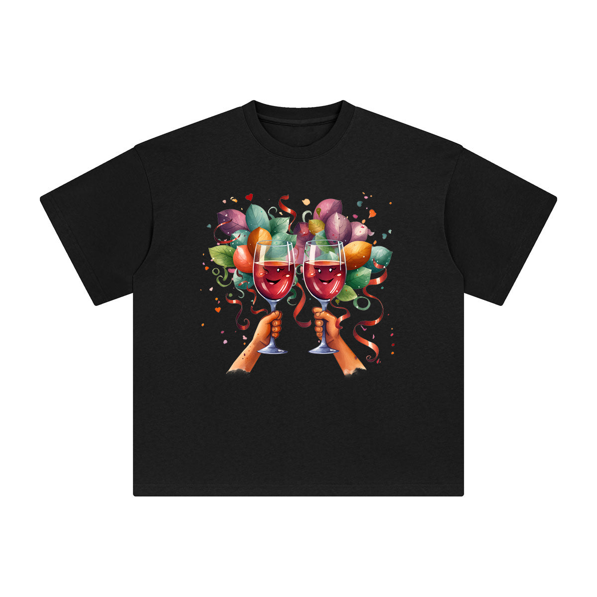 Cheer Wine Graphic Tee-INNBLAC Fashion Apparel