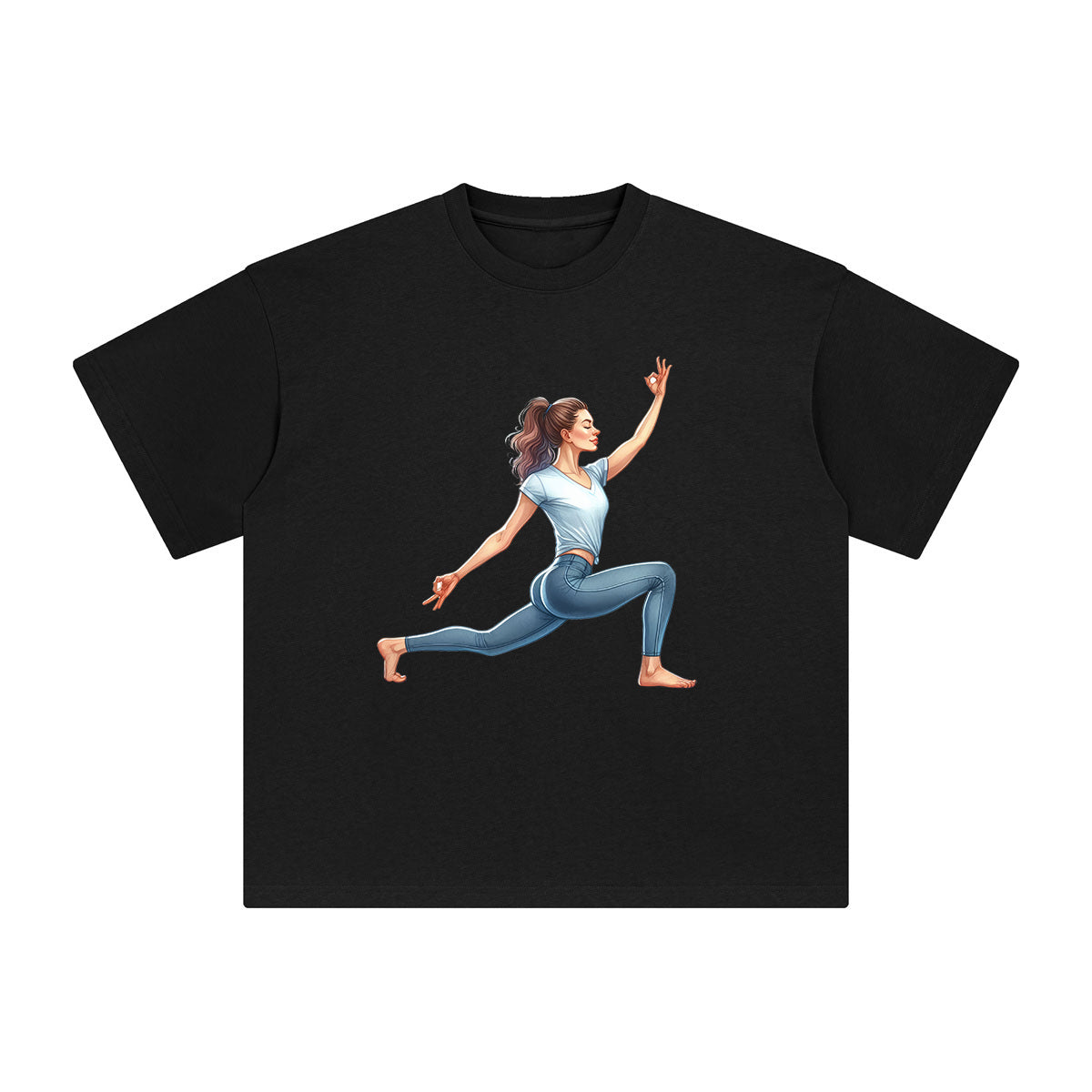 Yoga Mom Comic Graphic Tee-INNBLAC Fashion Apparel