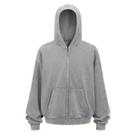 Double Yarn Vintage Washed Zippered Comfort Hoodie