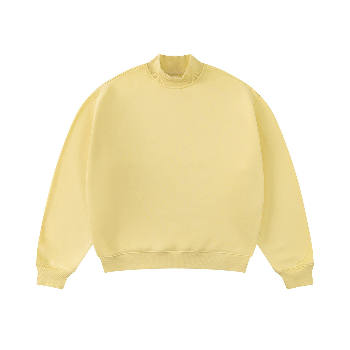 Soft Fleece Mock Neck Pullover Sweatshirt