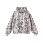 Relaxed Branch Camouflage Fleece Hoodie