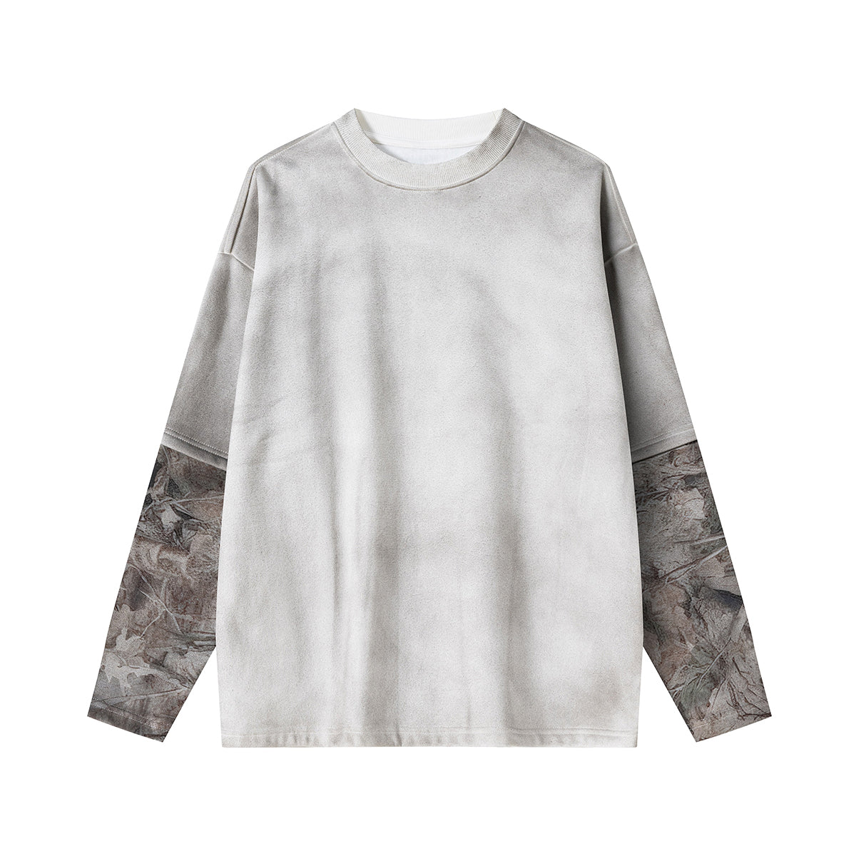 Branch Camo Sleeve Spray-Dyed Fleece Sweatshirt