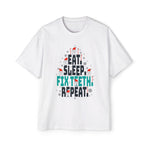 Eat Sleep Fix Teeth Repeat Graphic Tee-INNBLAC Fashion Apparel