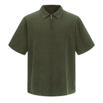 Zippered Polo Soft Cotton Everyday Casual Stylish Tee