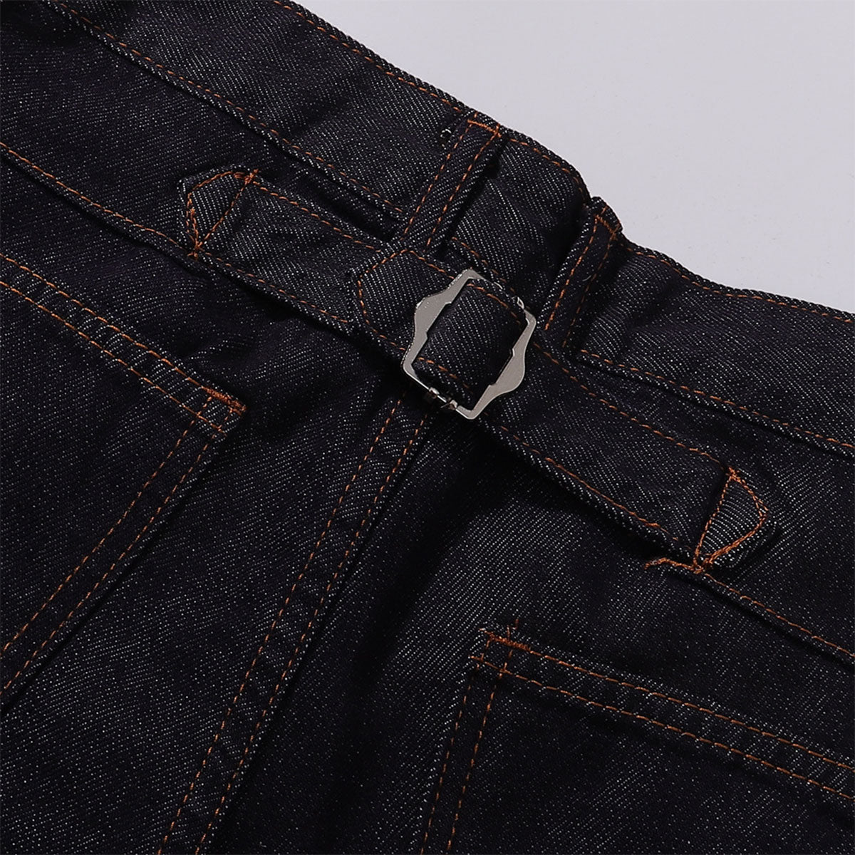 Classic Dark Wash Wide-Leg Denim Jeans