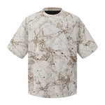 Burnout Plum Dye Artistic Color-Block Tee