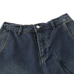 Bermudas con cintura elástica y cremallera decorativa