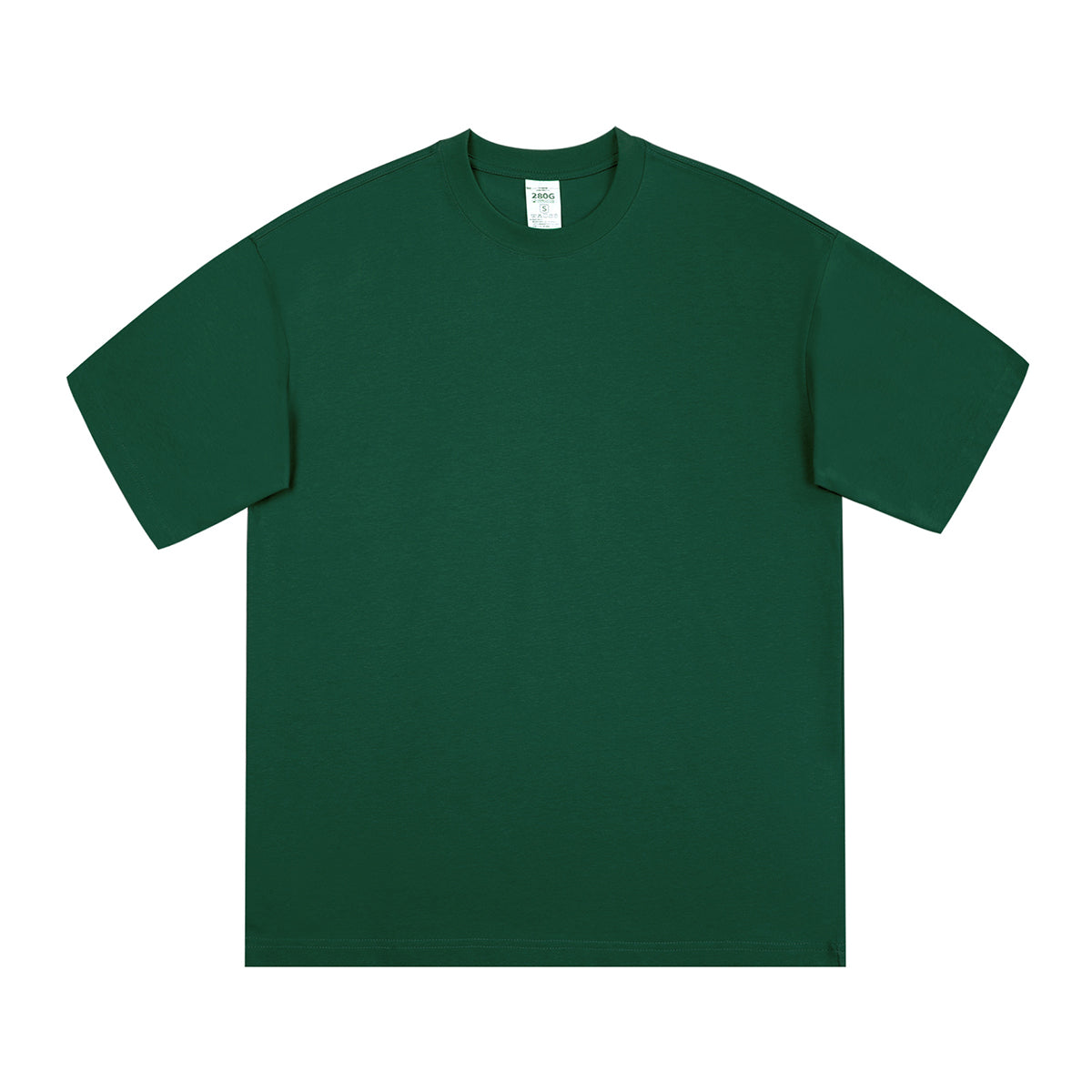 Crew Neck Solid Color Cotton Tee 7.5oz