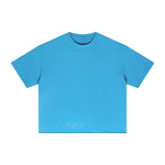 Boxy Raw Edge Washed Loose Short Sleeve Tee