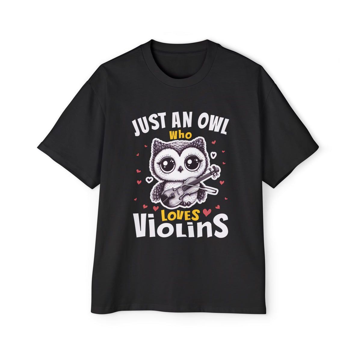 Owl loves Violins Graphic Tee-INNBLAC Fashion Apparel