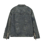 Shorts vaqueros con mariposas bordadas y adornados con perlas