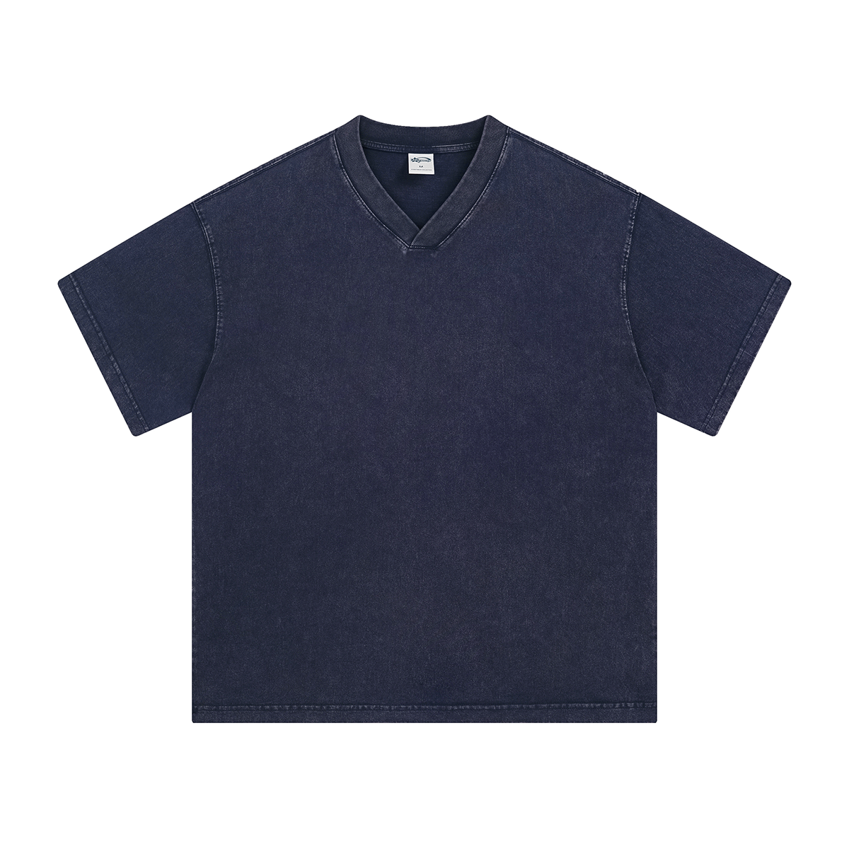 Camiseta Batik Vintage Lavada con Cuello en V de 7.5 oz