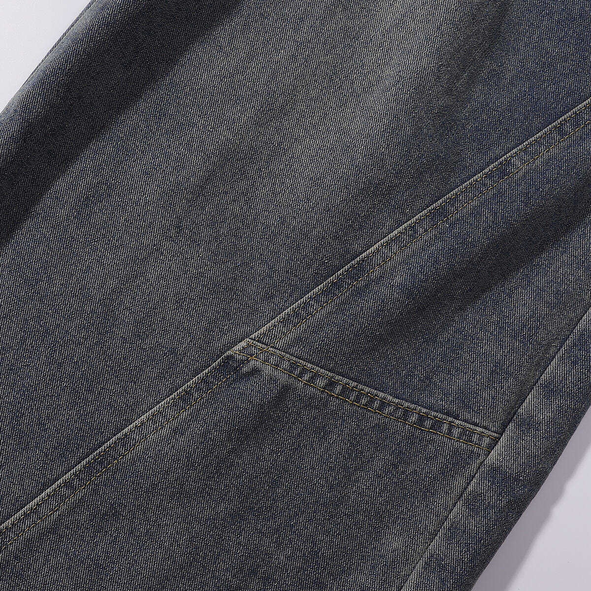 Elastic Waistband Wide Leg Denim Pants