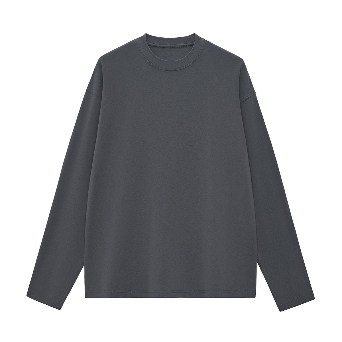 Solid Long-Sleeve Cotton T-Shirt 270gsm