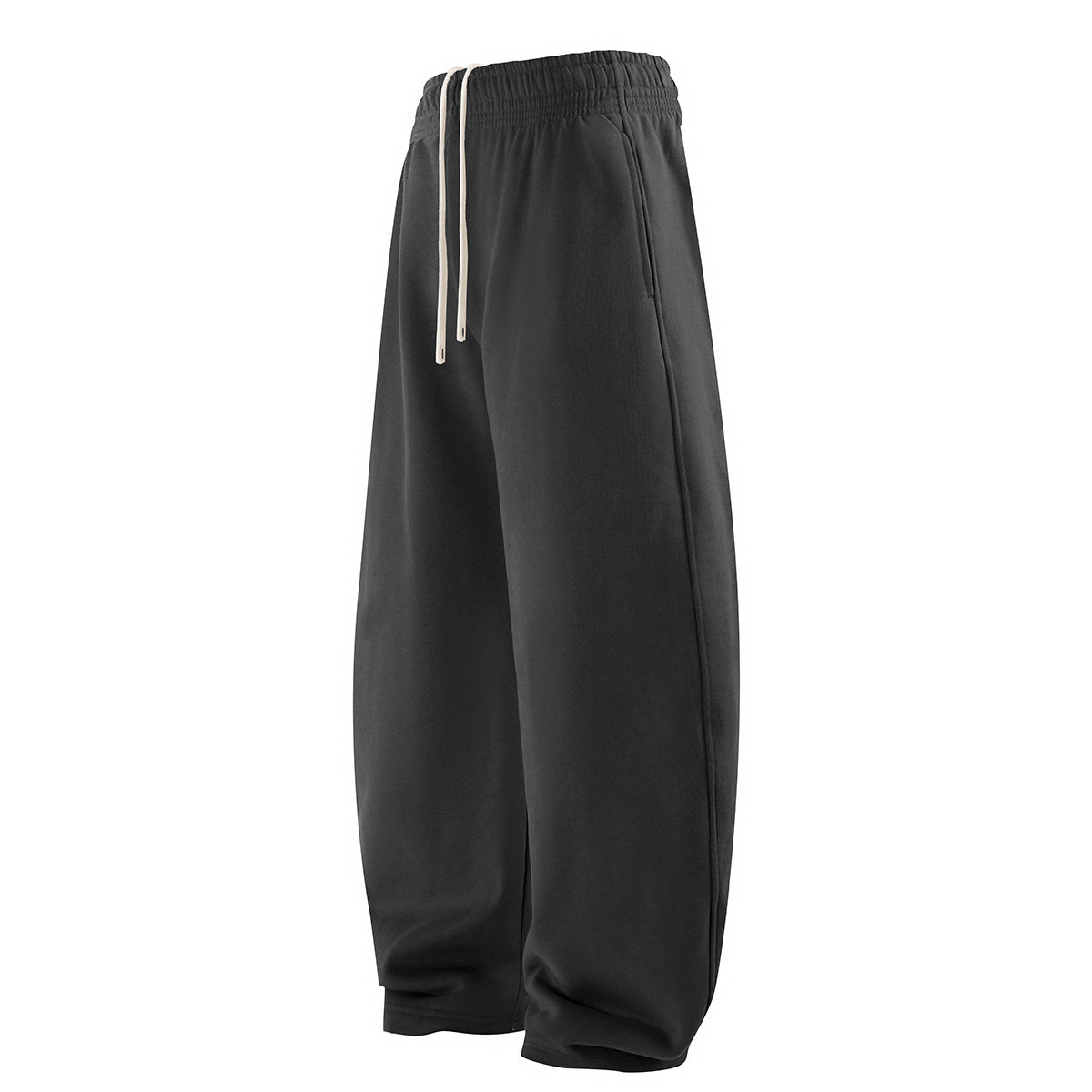 Elastic Drawstring Waist Fleece Jogger Pants